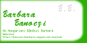 barbara banoczi business card