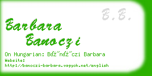 barbara banoczi business card